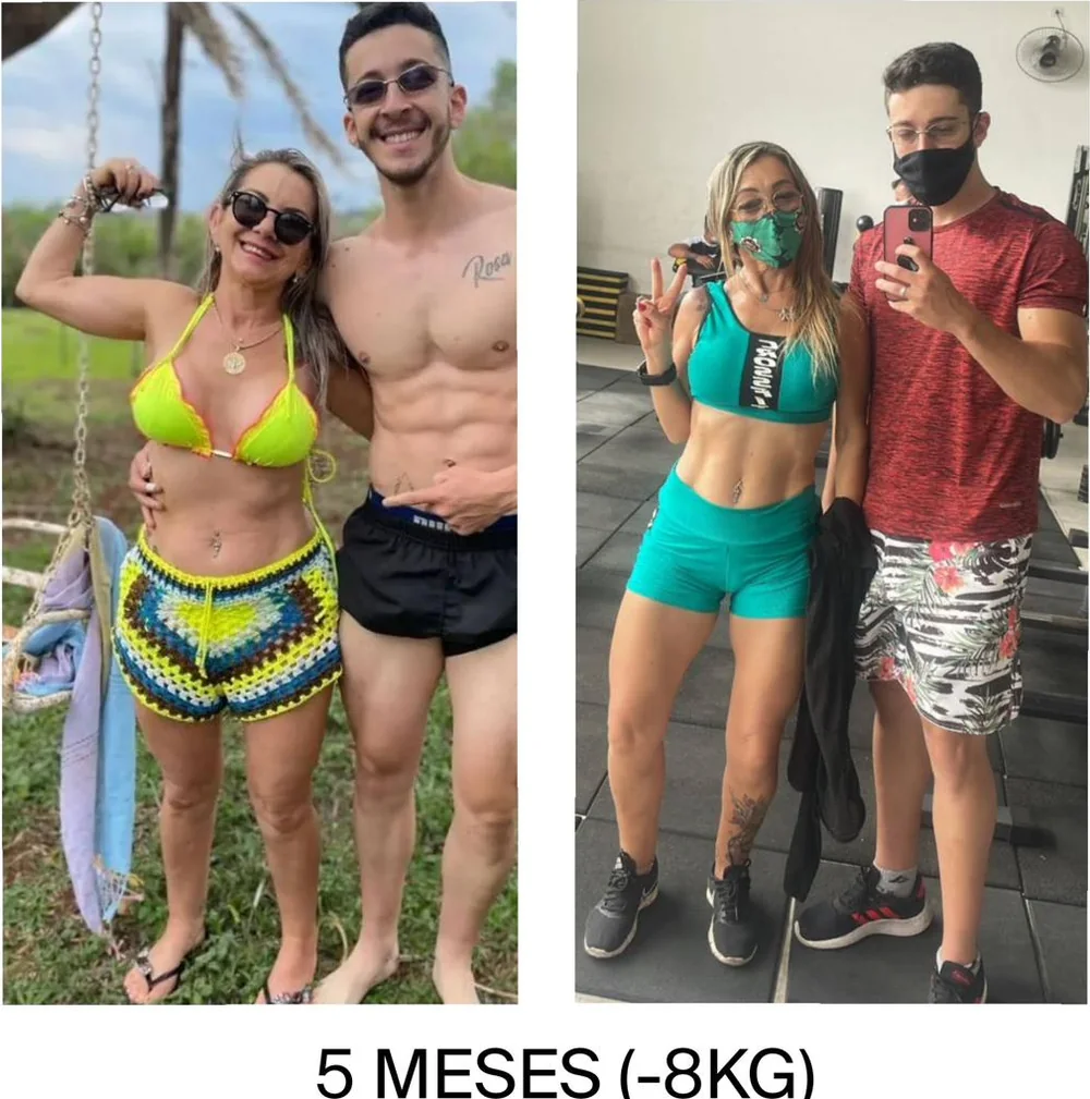 Rosa Maria antes e depois