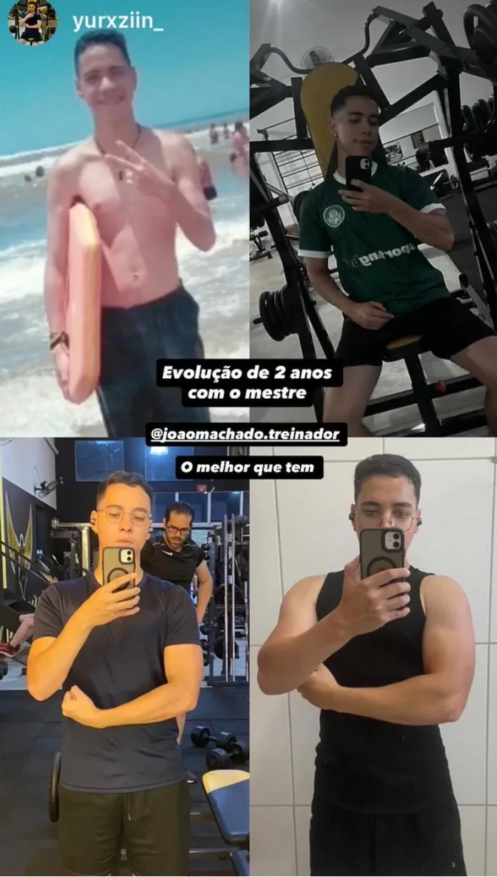 Yuri Martins antes e depois